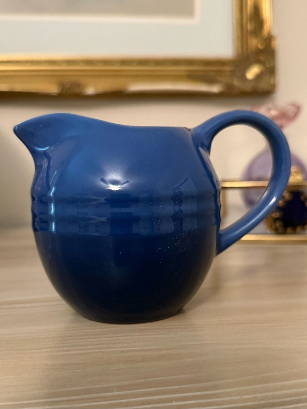Le Creuset Azure Blue Ceramic Pitcher Jug Creamer *Discontinued*